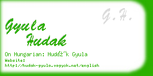 gyula hudak business card